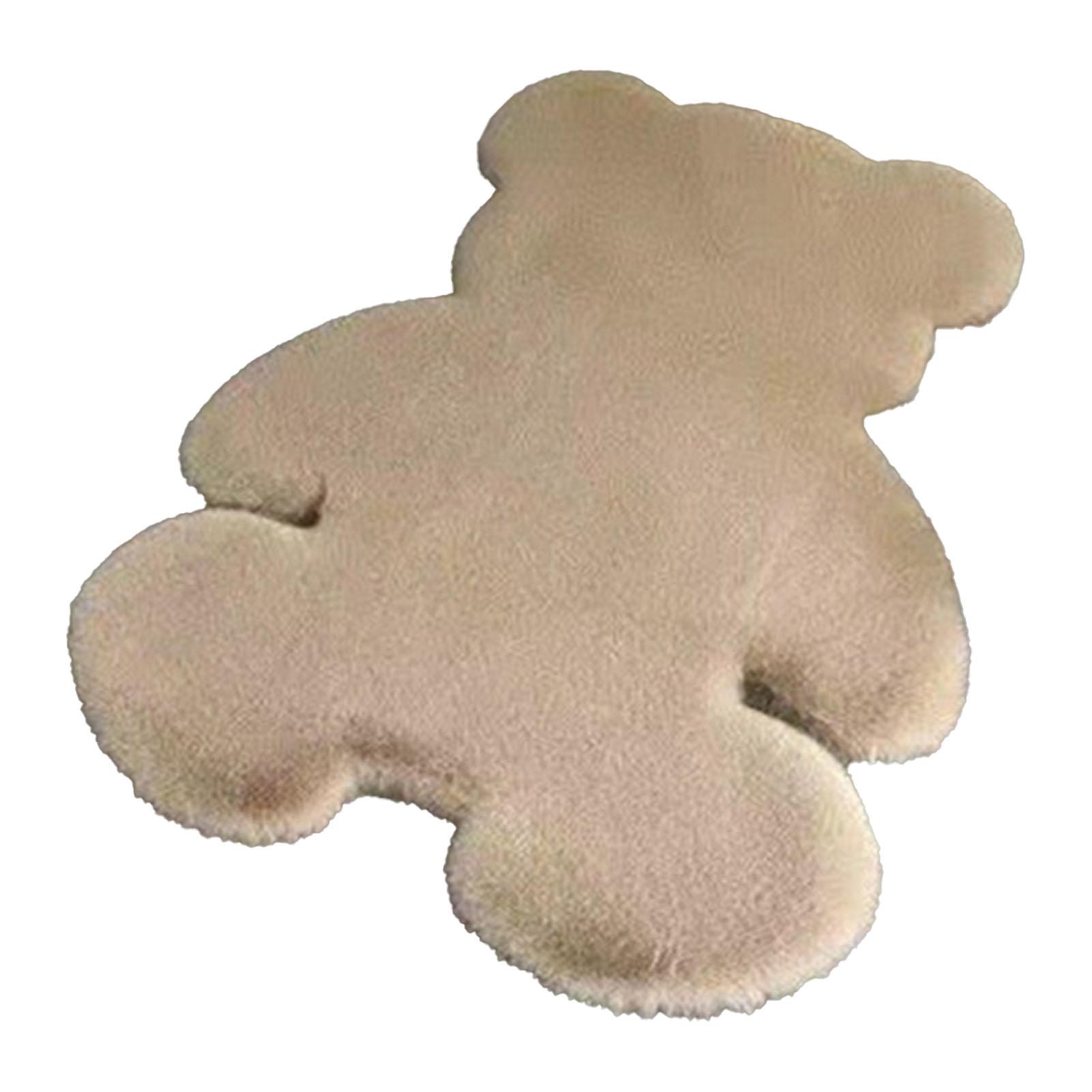 

Милый коврик для спальни Мягкий коврик с длинным ворсом в форме медведя для детской комнаты, комнаты для девочек-подростков, пола гостиной, хаки 45x60 45x60 хаки