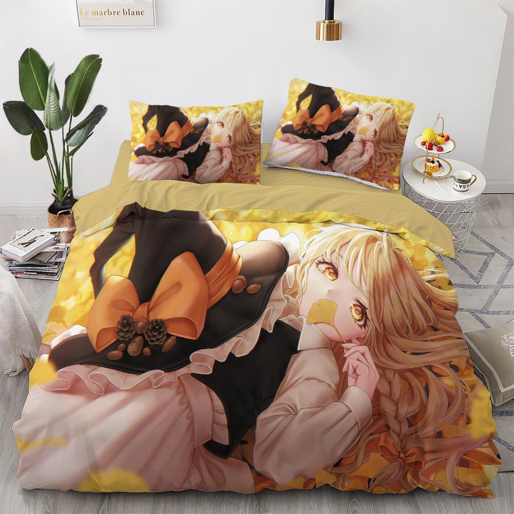 Anime Kawaii Bettwäsche Set Japan Anime Loli Bettbezug Set Kinder Schlafzimmer Cartoon 3D Gedruckt Quilt Abdeckung Schlafzimmer Geschenk