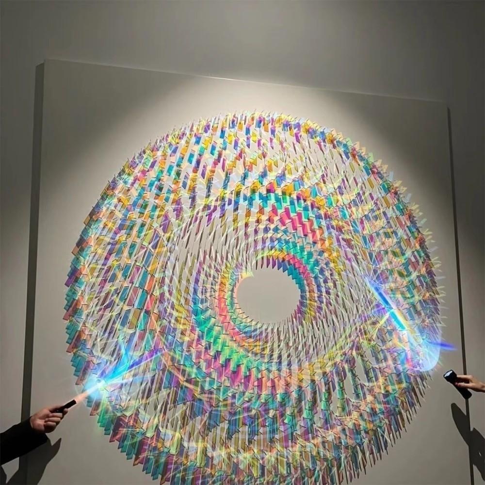 50 Stuks Regenboog Holografisch Acryl Vierkante Holo Plexiglas Tegels Iridescent Acryl Kunst Creatie