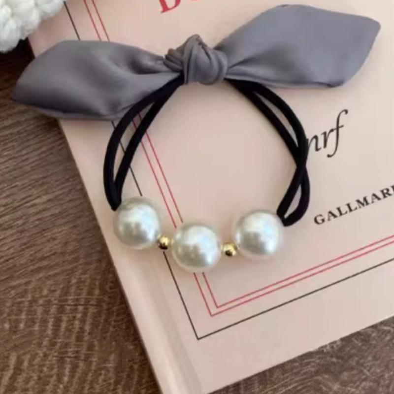 Neue koreanische Bogen elastische Haarbänder schwarz weiß einfache Haar Krawatten Frauen elegante Haarspangen Kopfbedeckungen Mädchen Haar-Accessoires