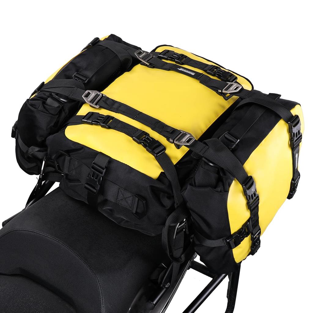 RHINOWALK Motorcycle Seat Bag, Waterproof, Touring Bag, Modular Moto Pack, 6.6 Gal (20 L)