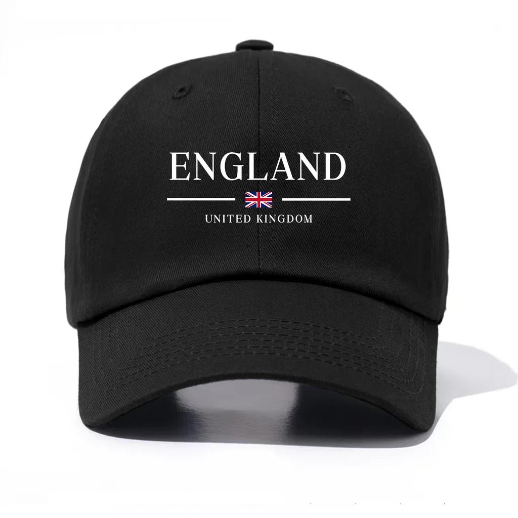 1pc England Print  Baseball Cap for Adults,  Minimalist Retro Style Casual Soft Adjustable Dad Hat, Perfect As Gift