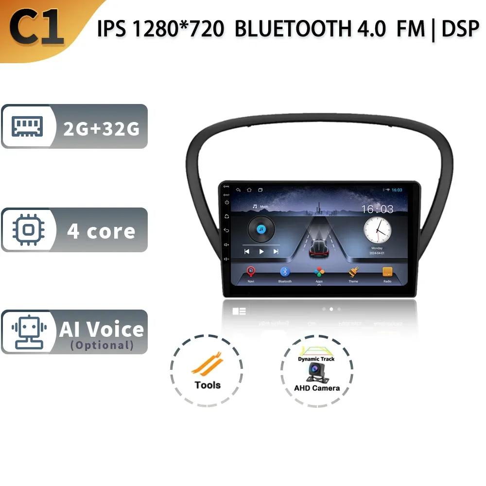 Android 13 Car Radio Wireless Carplay For Peugeot 607 2004 -2010 5G Stereo Multimedia GPS Navigation Head Unit Screen