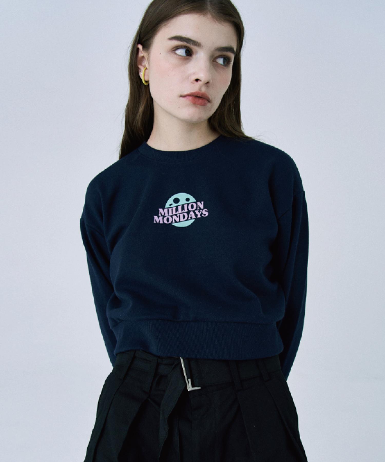 Million Day Million Ping-Pong Crop Sweatshirt Black/Free
