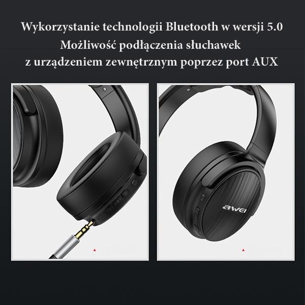 Słuchawki nauszne Bluetooth AWEI A780BL Czarne