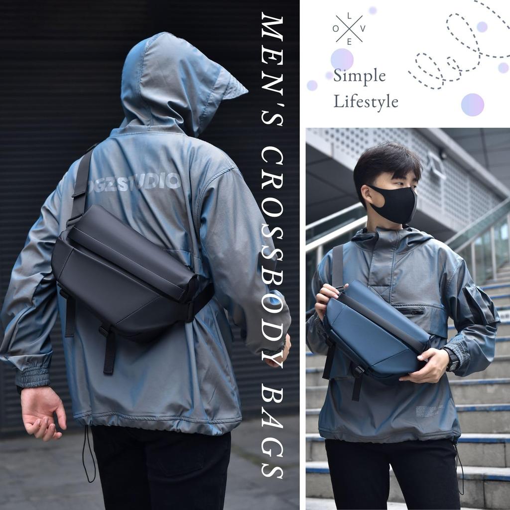 Leaper Waist Running Shoulder Crossbody Large Stylish Men's Bag, Bag, Bag, Lightweight, Multifunctional, Waterproof, Capacity, Unisex, Travel,