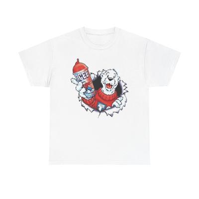 ICEE Vintage Eisbärenlogo Grafik T-Shirt Unisex Schweres Baumwoll-T-Shirt