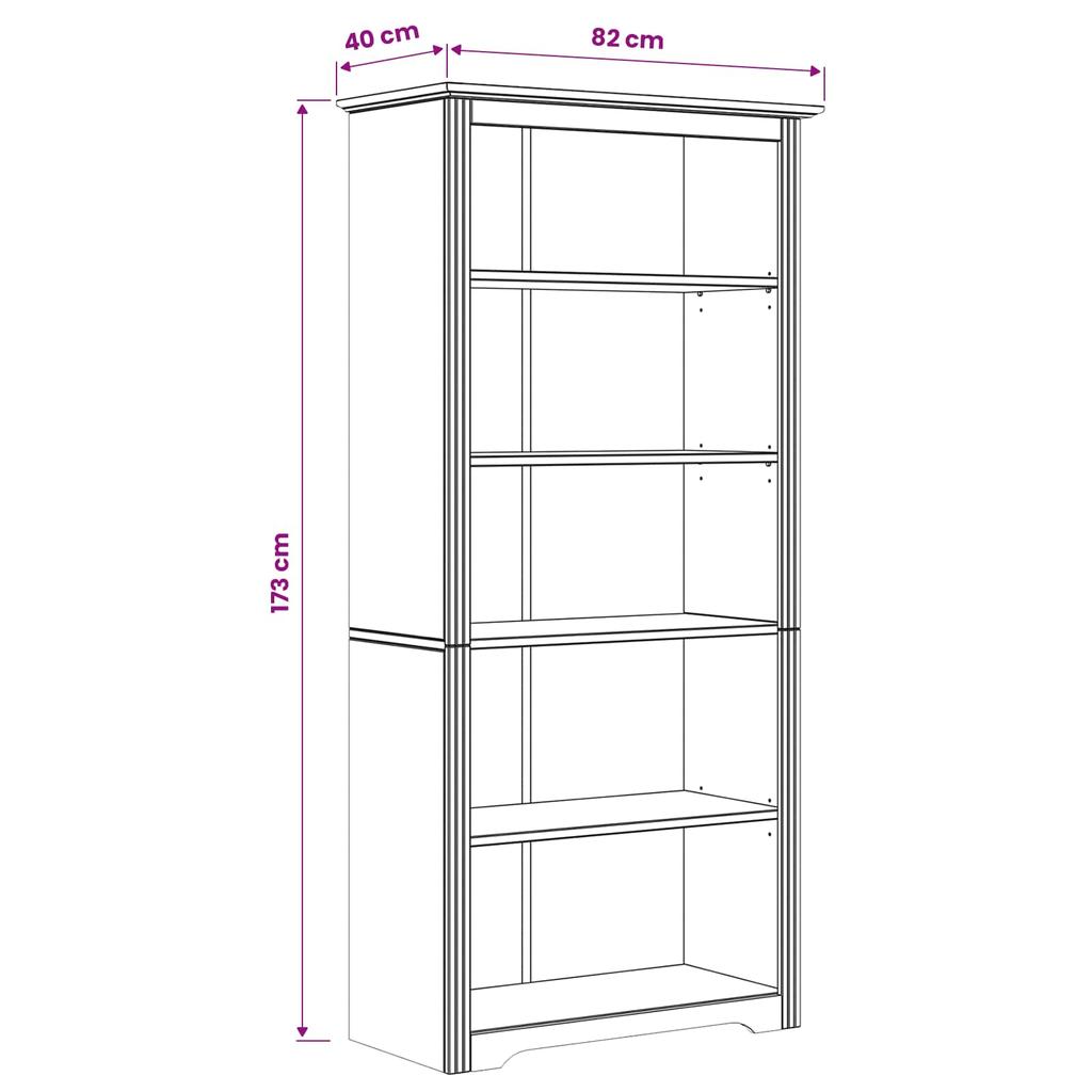 BODO Bookshelf Honey Brown 82 x 40 x 173 cm Engineered Wood