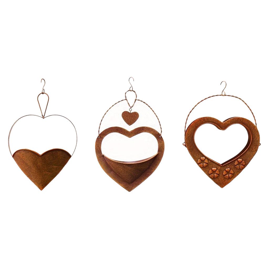 Decorative Plant Hanging Holder Heart Shape Hanging Planter Pot with Hook for Enhancing Indoor and Outdoor Decoration