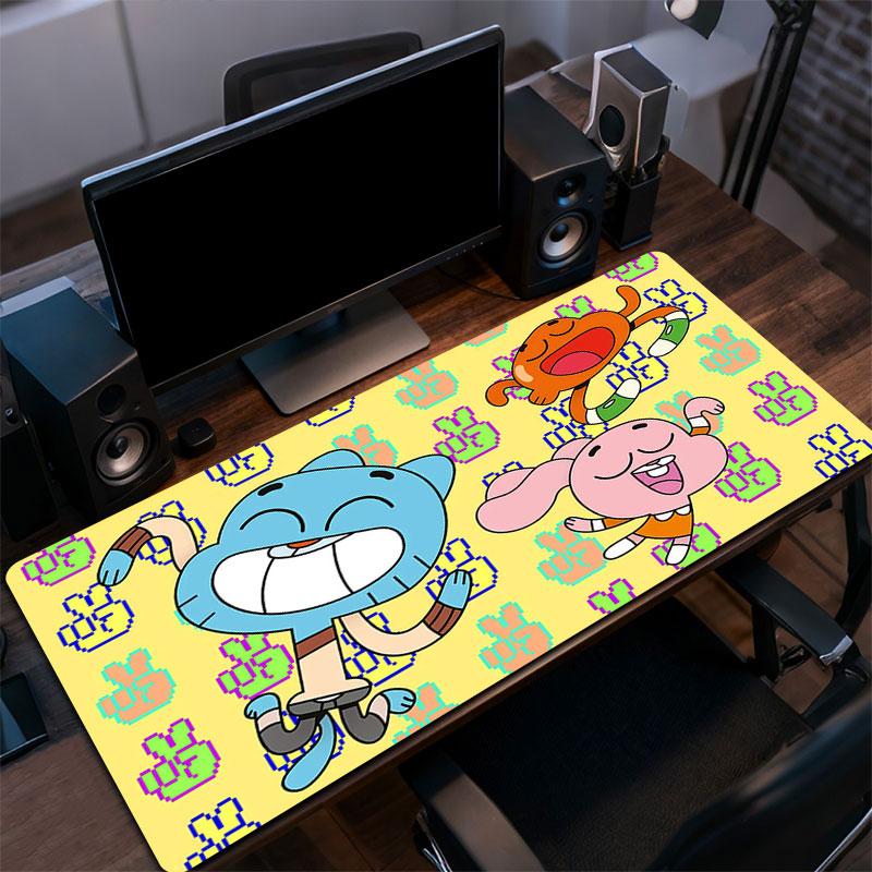 The Amazing World of Gumball Cartoon Art Mouse Pad, Large Gaming Desk Mat, Non-slip XXL Mousepad for Laptop & Tablet, Mini PC Playmat with Stitched Ed