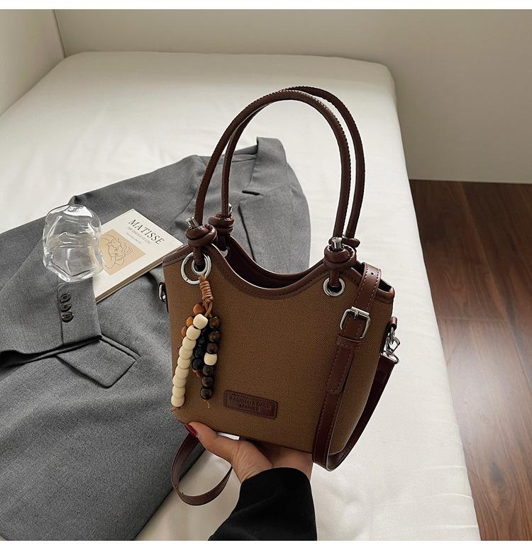 

Новая осенне-зимняя простая вместительная сумка-ведро для поездок на работу, женская сумка 2025, ретро, универсальная, на плечо, мессенджер