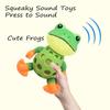Dog pet plush frog toy interactive sound anti-demolition home large and small dog boredom companion toy