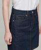 Musinsa Standard Woman Women'S Denim Mini Skirt [Deep Indigo]