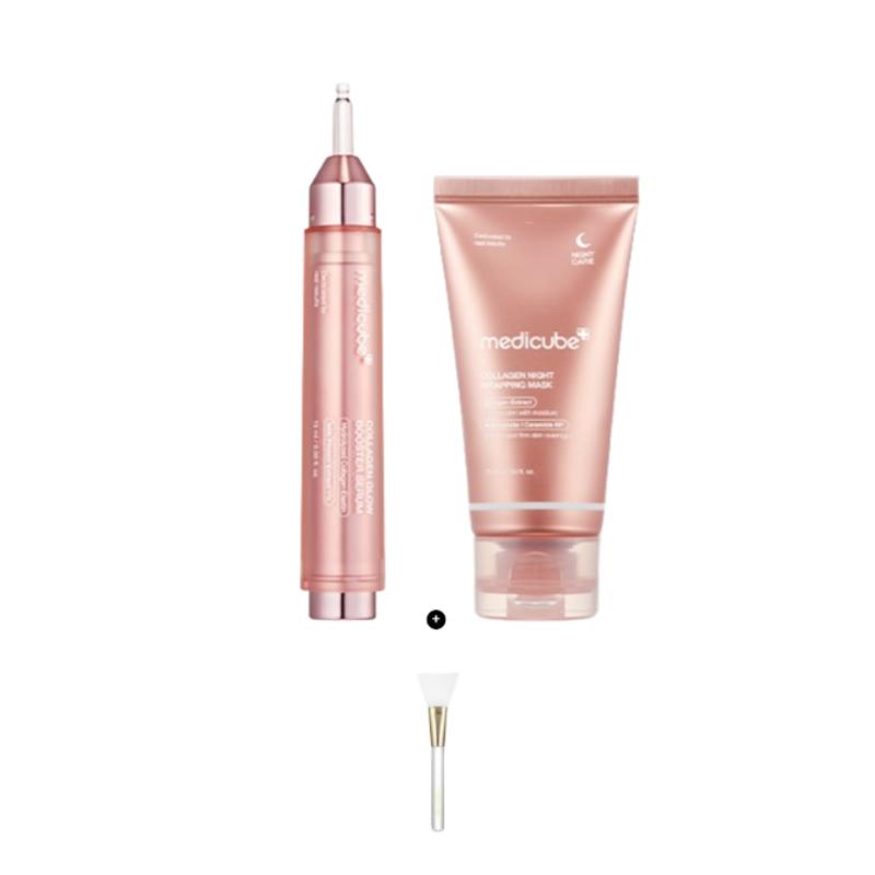 Medicube Collagen Glow Booster Serum 15ml + Collagen Night Wrapping Mask 75ml