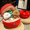 Lovely Santa Claus Plush Dolls Christmas Decoration 3D Stuffed Animals Elk Toy Toddler