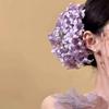 Fashion Sweet Beach Floral Hair Claw Delicate Acrylic Vacation Style Shark Clip Super Fairy Solid color Elegant Hair Clip Women