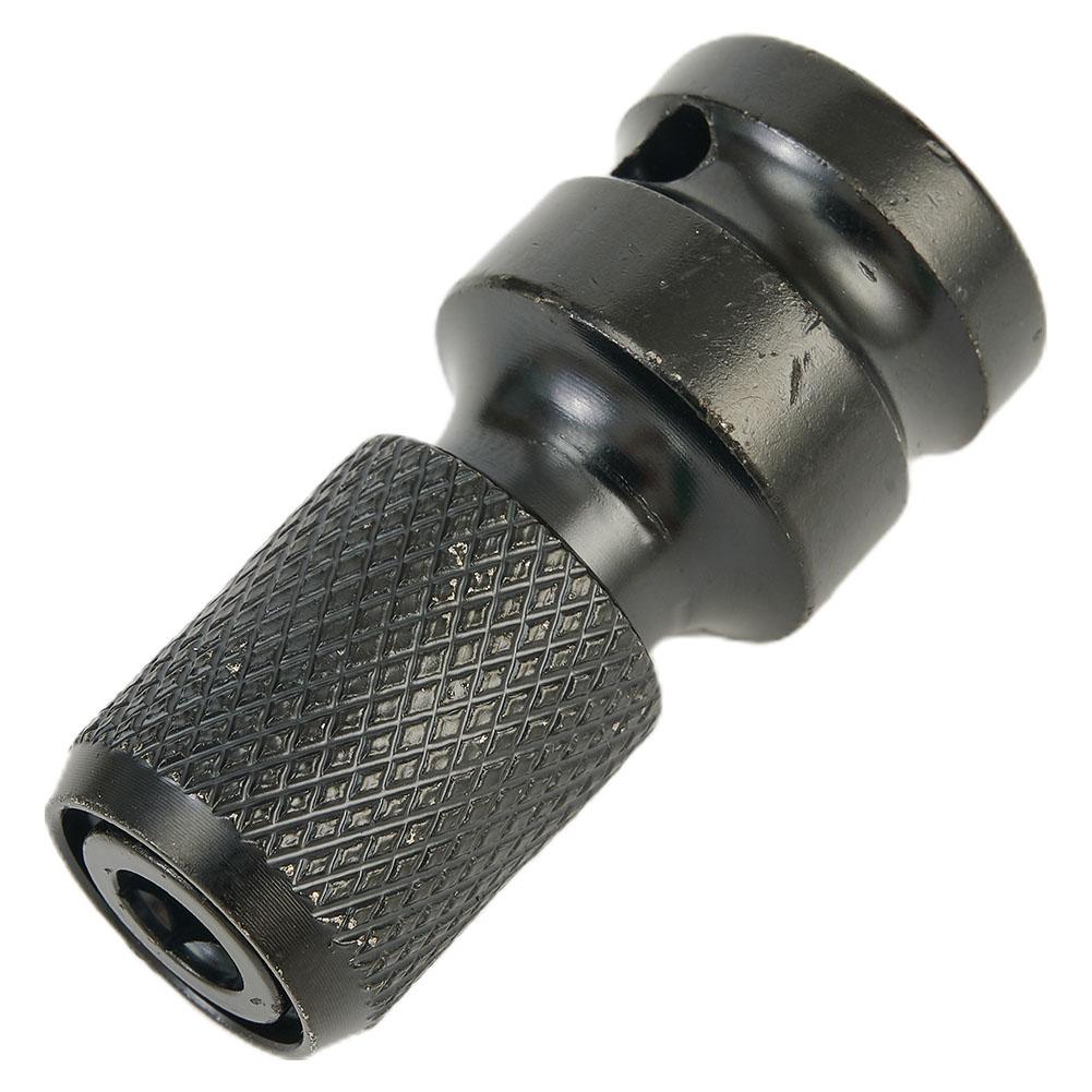 Kit Drill Bit Chuck Adapters 2Pcs Set 1/2 Square Drive To 1/4 Hex Shank