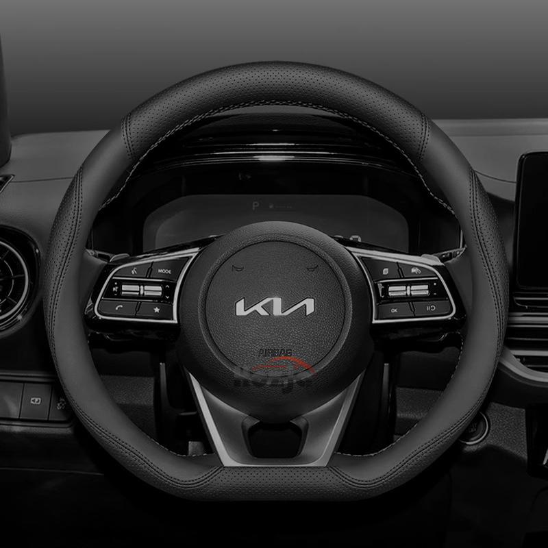 Skórzana Pokrowiec na Kierownicę Samochodową do Kia Sportage Sorento Niro Picanto K5 K3 K4 Xceed Ev9 Ev3 Ev6 Forte 2011 - 2024 2025 2026