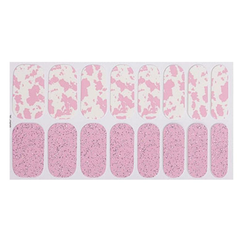 French Tip Nail Sticker Glittering Nails Polish Stickers Flowers Gels Nail Strips Nail Art Decortions Manicures Supplies
