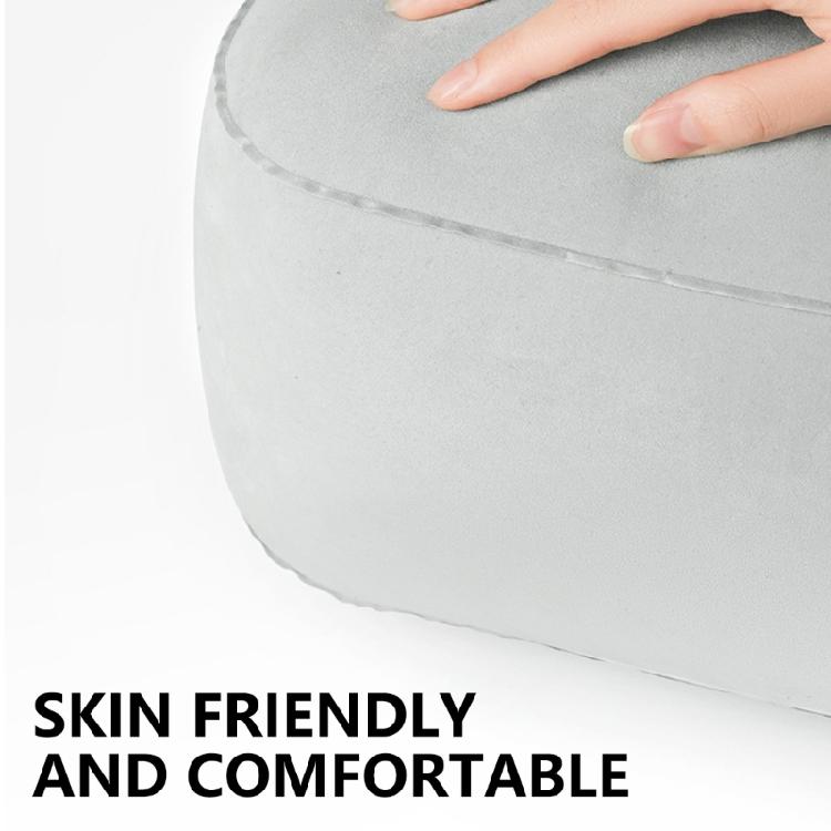 Lightweight Inflatable Foot Rest Pillow for Improved Circulation and Comfort in Travel Home or Office Setting