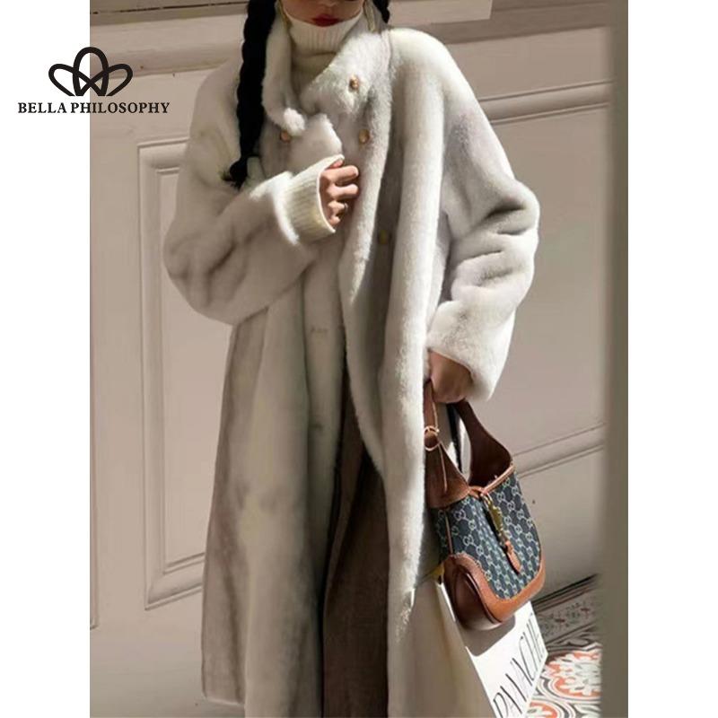 Winter New Mink Velvet Fur A Body Long Section Fur Coat Thickened Imitation Otter Rabbit Fur Coat Women's Coat