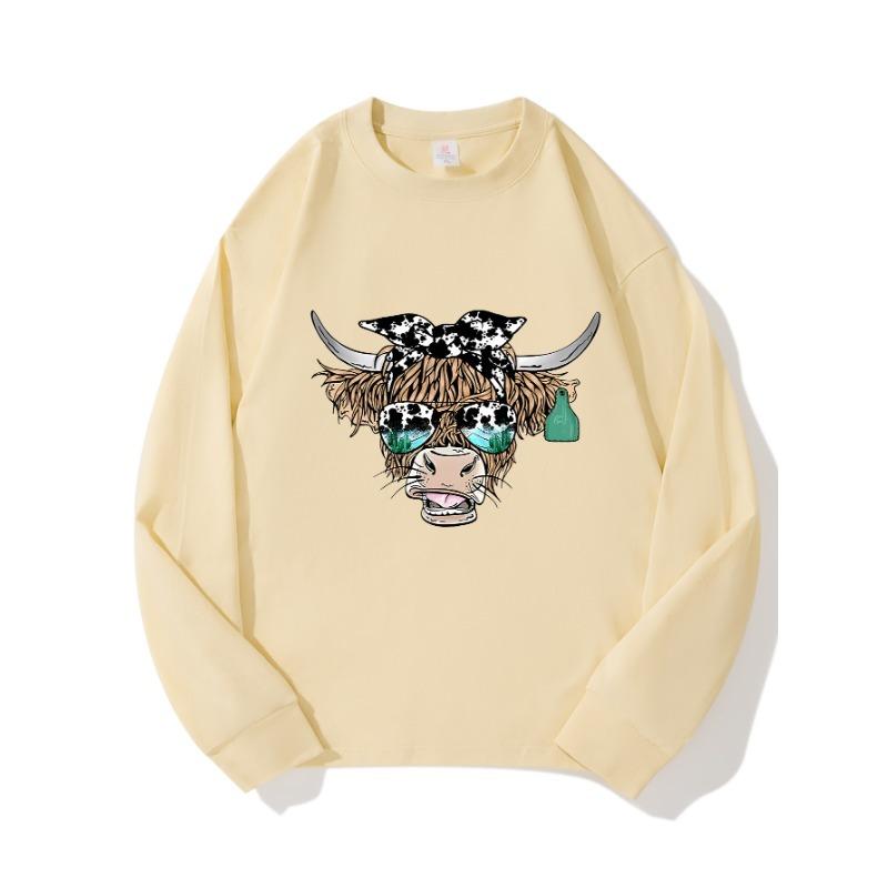 

YakAutumn Clothing Длинные рукава из чистого хлопка Новые мужские и женские топы, весенний внутренний слой, базовая рубашка, футболка с круглым вырезом и длинными рукавами XXL бежевый