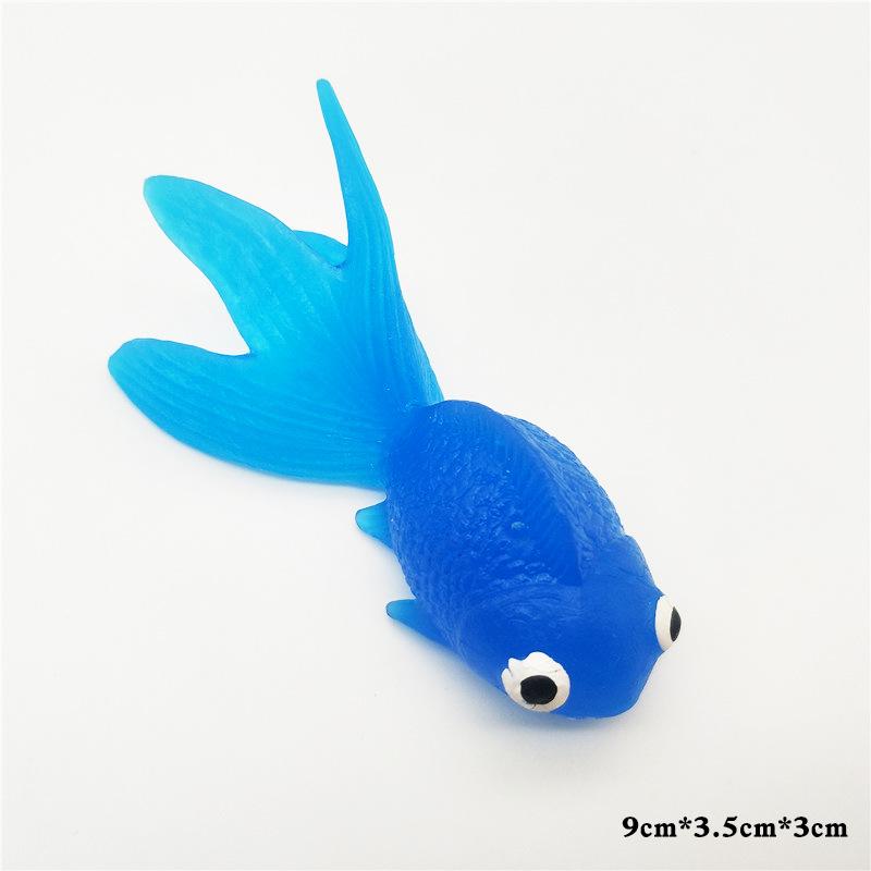 Large Soft Gel Simulation Goldfish Toy for Children - Fake Colorful Fish Model for Catching and Water Play