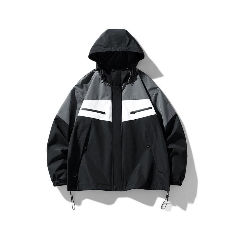 Autumn Trendy Loose Handsome Casual Jacket Men's Waterproof Top Spring and Autumn Men's Jacket Hooded