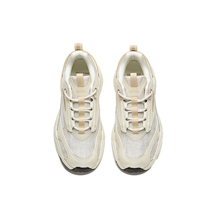 New Anta Cushioning Anti-Slip Wear-Resistant Breathability Low-Top Sports Casual Shoes Women's Light Beige 922118881-1