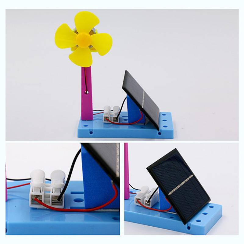 Funny 1Set Science Experiments Solar Fan Children'S Handcraft Equipment Material Kit Science Technology Small Production Gifts