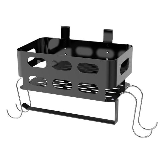 

Органайзер для гриля Griddle Caddy BBQ Shelf для принадлежностей для гриля Боковая полка для барбекю Органайзер для места для приготовления пищи на открытом воздухе Подарок для любителей барбекю чёрный