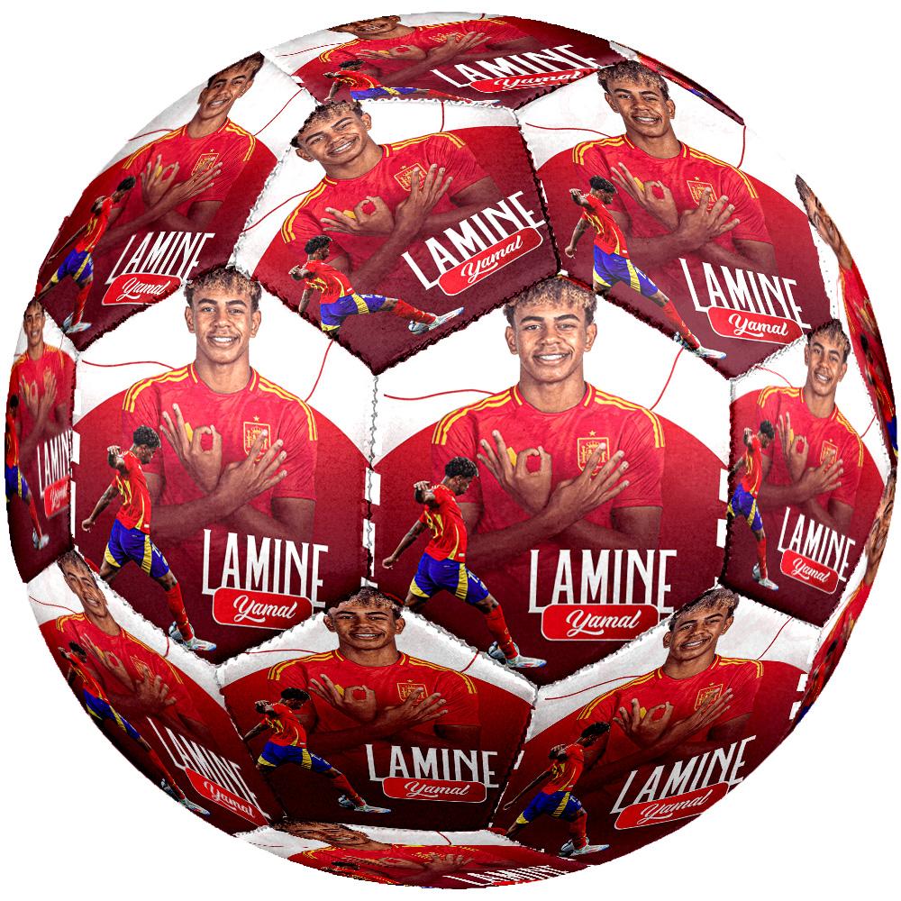Lamine Yamal's Spain Champions Celebration Size 5 Soccer Football Machine Sewn Indoor/Outdoor Training and Matches perfect gift for sports enthusiasts