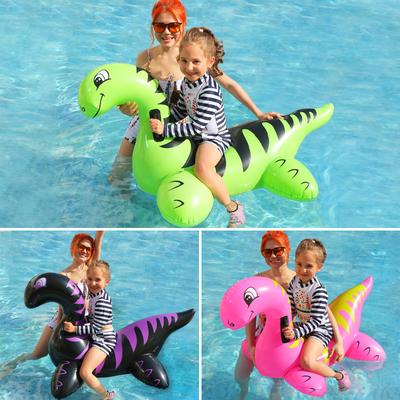 Çocuk şişme dinozor montaj, bebek su oyun oyuncak, pvc şişme yüzen sal saplı montaj