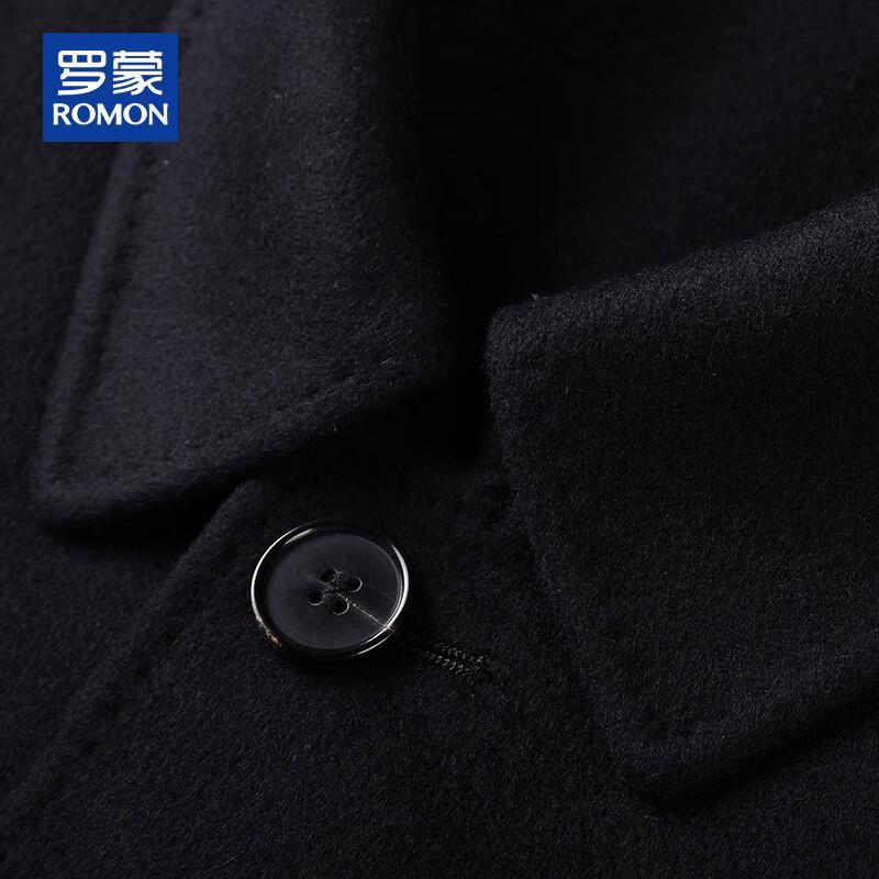 ROMON Men's 100% Cashmere Mid-Length Overcoat