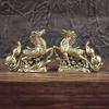 Bronze Horse Desktop Decoration Living Room Tea Table Sculpture Metal Craft Home Decorations Chinese Zodiac Horse Statue