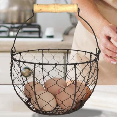 Panier de Collecte d'Œufs Support de Rangement Métallique pour Cuisine Panier de Cuisine Collecteur d'Œufs de Poule Pour Organisation de Garde-manger à la Maison