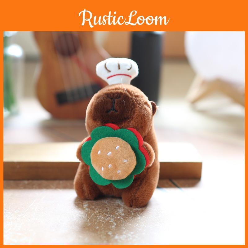Kapibara Toy Plush Keychain Bag Decor Pp Cotton Stuffed For Kids Decor Gift