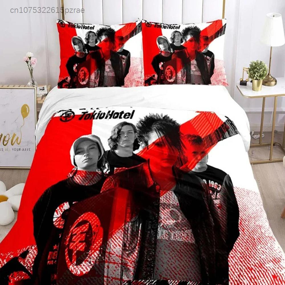 Tokio Hotel 3d Printing Rock Band All Season Duvet Cover Bedding Sets Soft Quilt Cover And Pillowcases Single Double Queen King