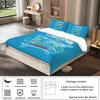 3-piece set, cartoon skateboard pattern printed bedding set, queen, king, double bed, party  funny and creative bedding set