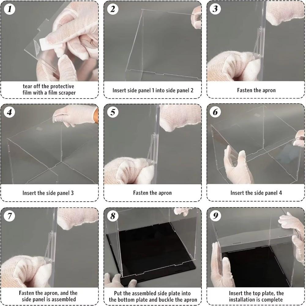 Assemble Dust-proof Display Box High Clarity Action Figures Box  Home Office Display