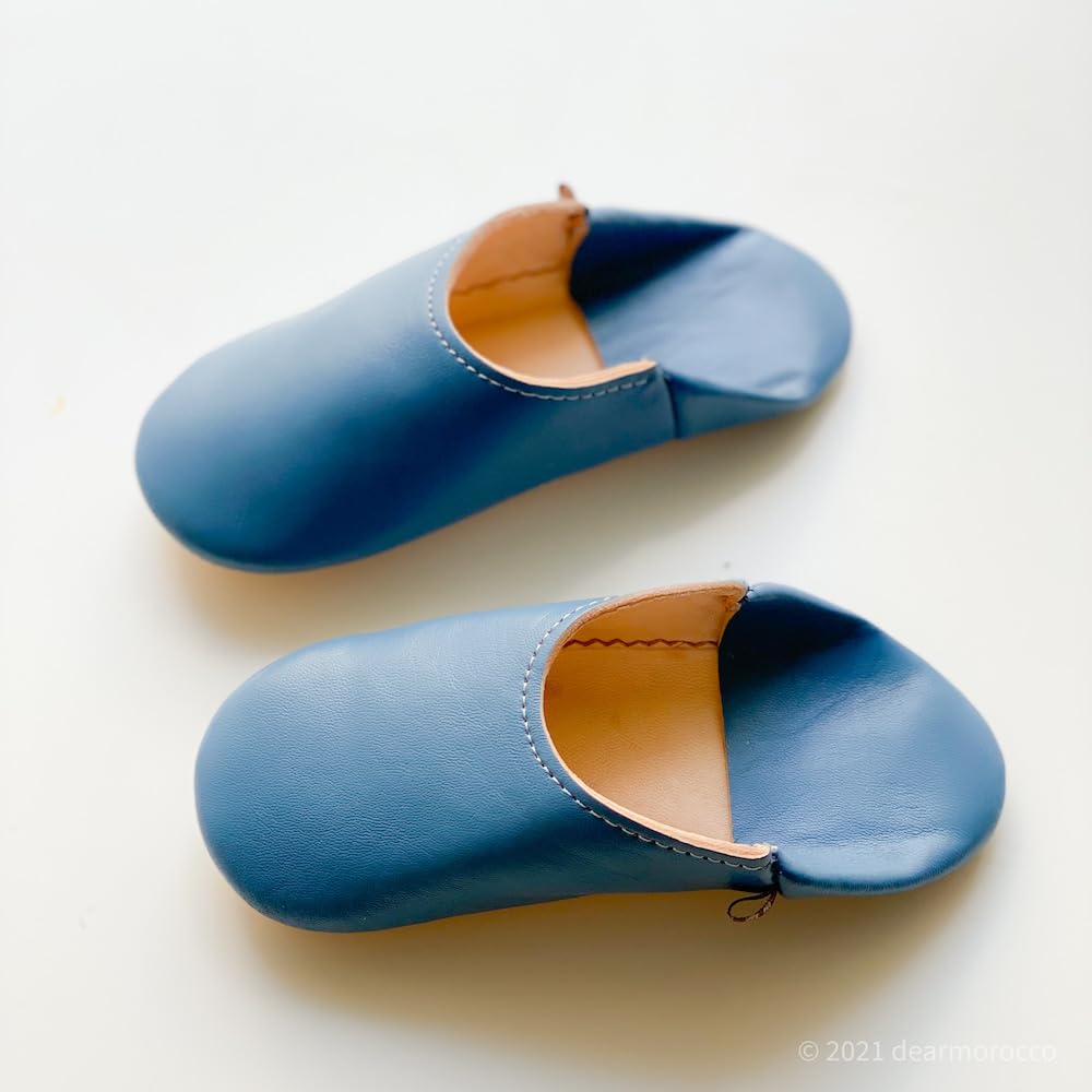 Simple Babouche Light Navy [dear Morocco] Bag, (18.0 Cm)