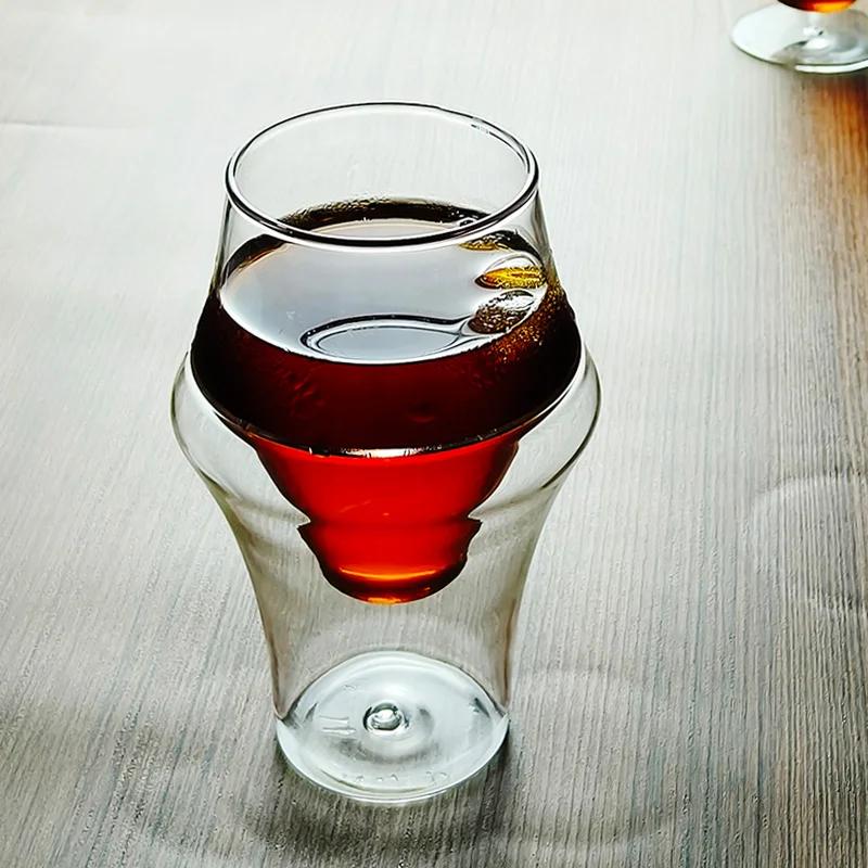 Double Wall Glass Espresso Coffee Mug Transparent High Borosilicate Glass Tea Latte Wine Cup Bar Barista Cafe Accessori