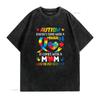 Autism Mom Doesn t Come With A Unisexual Unisex Awareness Shirt vintage Washed Soft Slightly Top For Everyday Wear Breathable homme