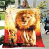 3D Lion Printed Blanket Picnic blanket blankets for beds Flange Warm blanket Home travel blankets bed linings birthday gift