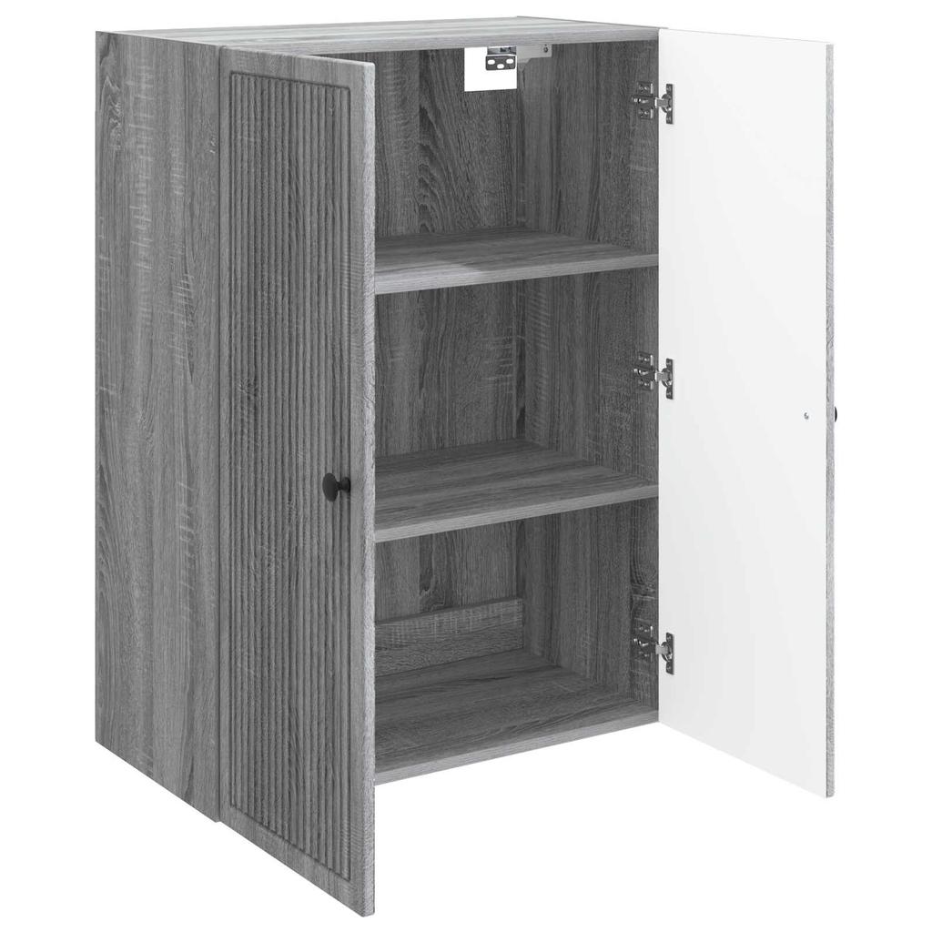 Wall Mounted Cabinet Grey Sonoma 66 x 34.5 x 90 cm Engineered Wood