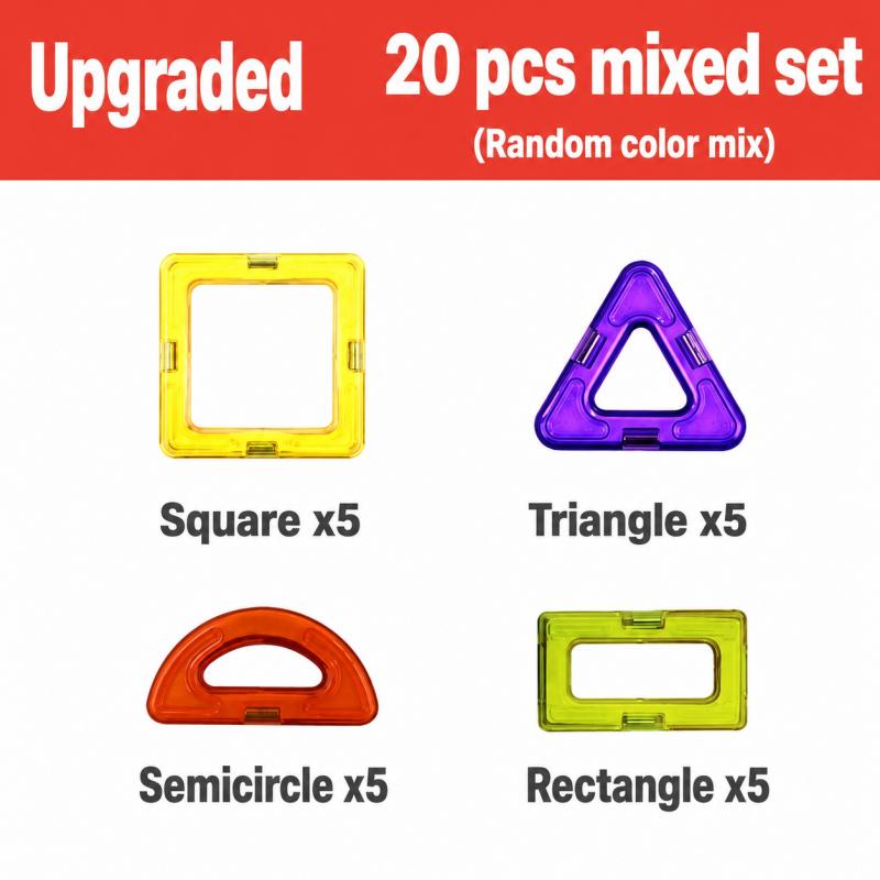 Magnetic Building Blocks Set ABS Kids Magnetic Tiles STEM Construction Toy Educational Building Kit Creative Play Boys Girls Home Learning