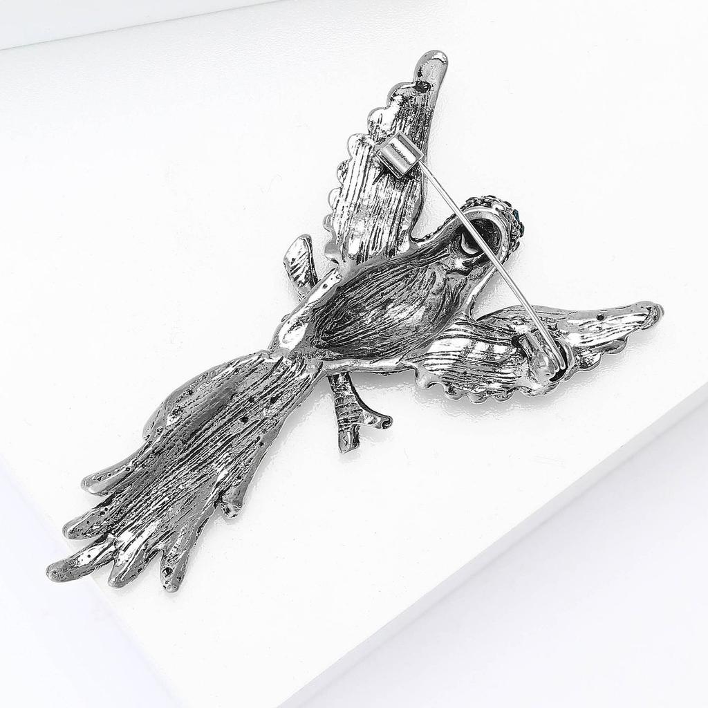Women Men Crystal Hummingbird Brooch Badges Pins Classic Animal Buckles Accessories