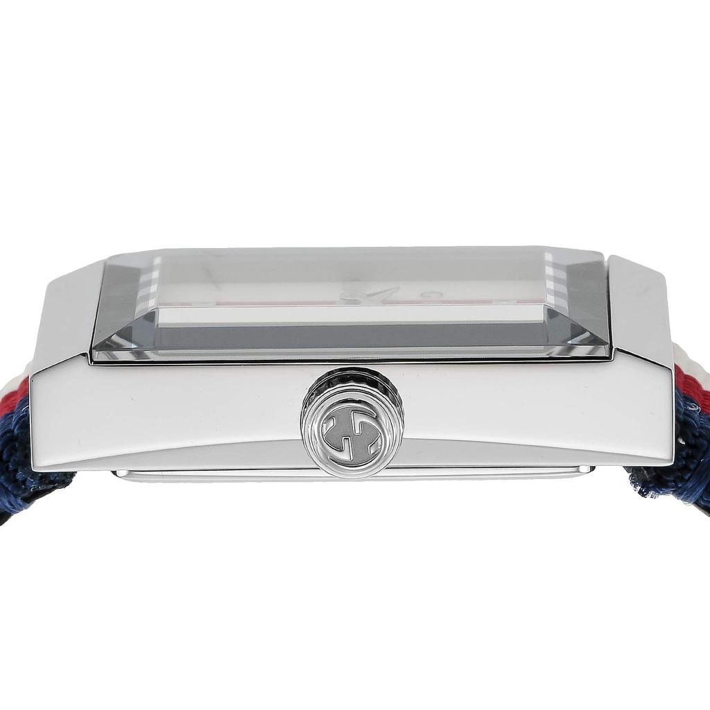 Uhr G Frame Zifferblatt Edelstahl Saphirglas Quarz Schweizer Uhr YA147508 Mehrfarbig [Gucci] G-Frame Weiß/Rot/Marineblau 25,5MM Damen [Artikel]