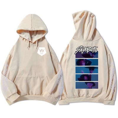 KPop Dämonenjäger Saja Jungen Leuchten im Dunkeln Hoodie Langarm Mode Sweatshirt Lässig Filmdruck Unisex