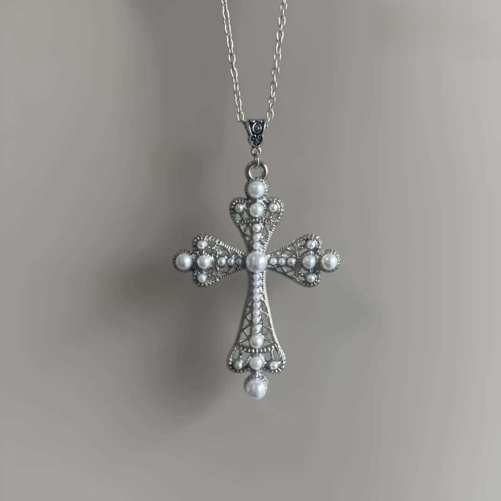 Cross Pendant Necklace With Alloy Chain For Women Men Boho Style Summer 2026